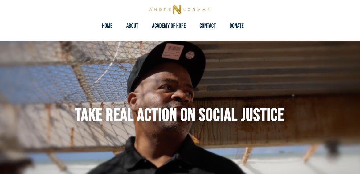 Task: Create website copy that portrays Andre Norman's belief in CSJ in a compelling way.