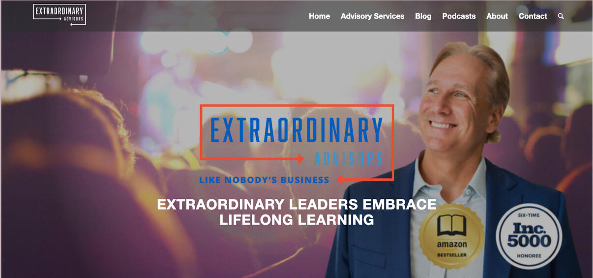 Task: Update Extraordinary Advisors' website copy to match their new messaging and include new services.